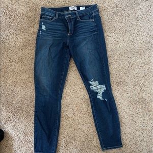 Paige distressed skinny jeans